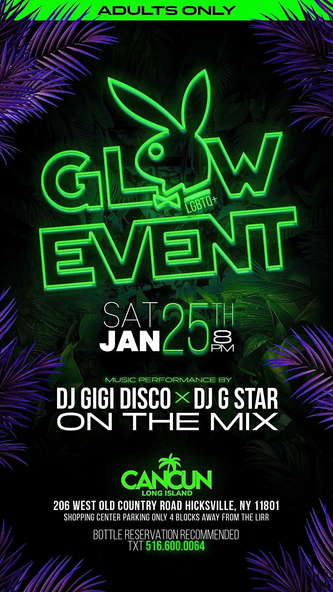 GLOW LGBTQ @ CANCUN LONG ISLAND