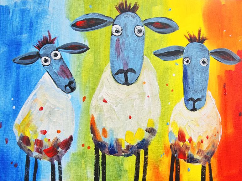 Ewe 3 Must be Twins - Paint Party CK 