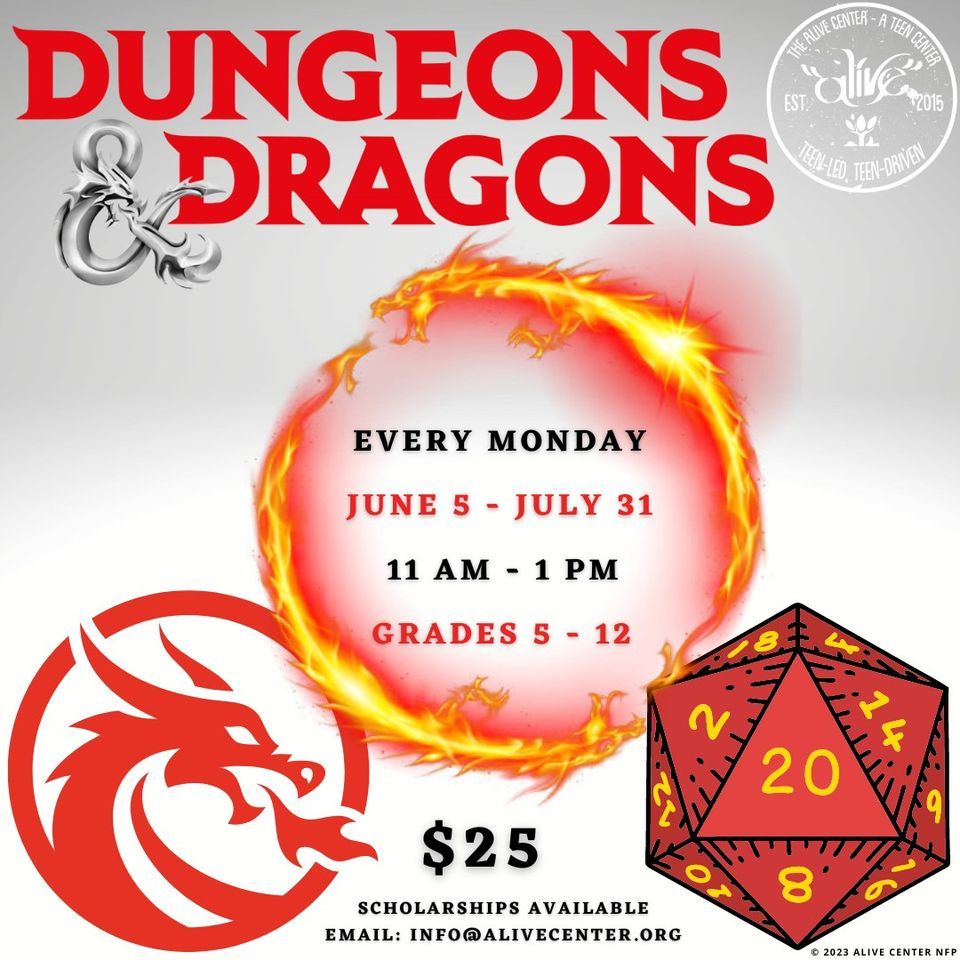 Dungeons and Dragons Summer Club for Teens, Alive Center, Naperville, 5