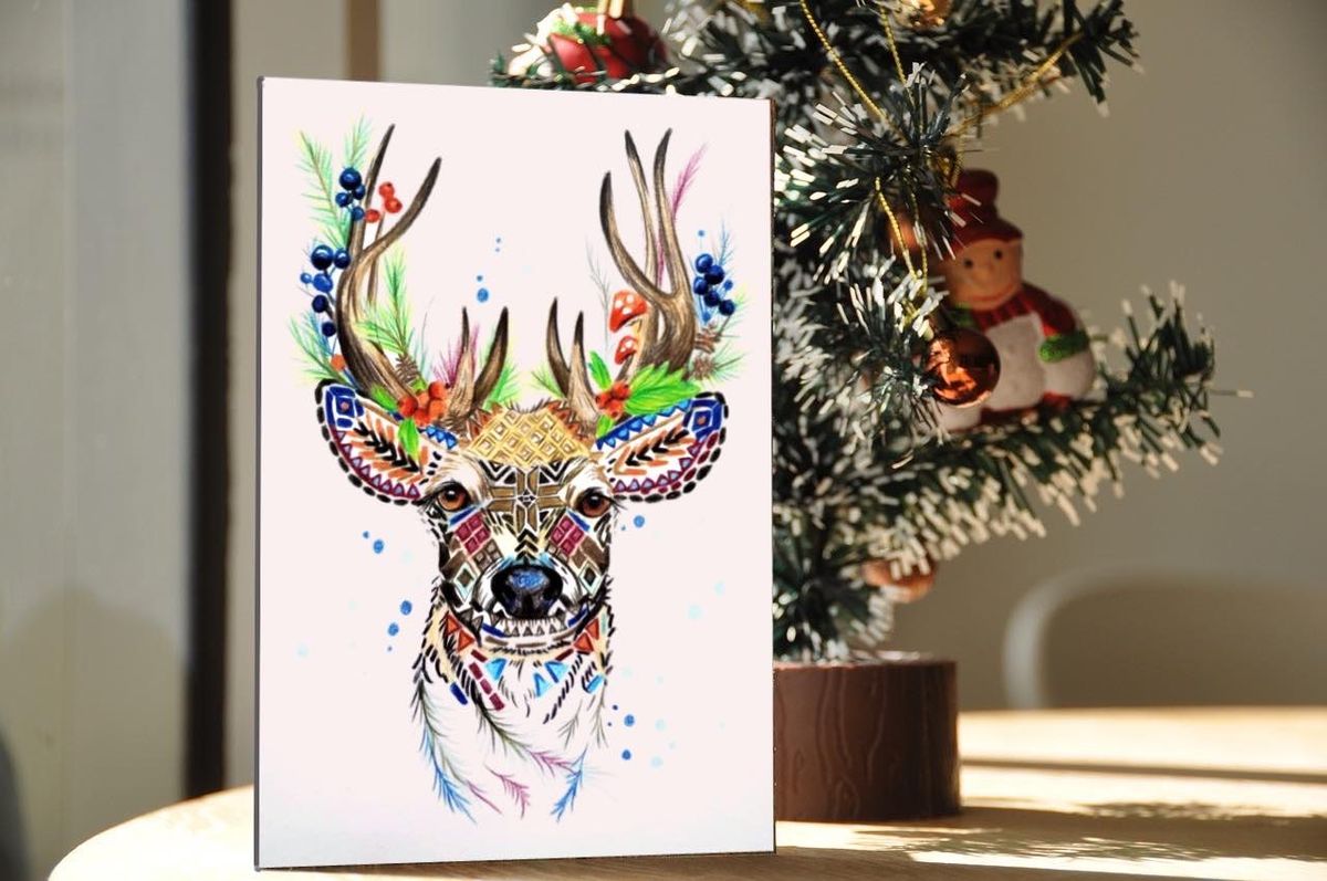 Learn to Draw with Sophie Bliss Kilpatrick- The Reindeer Card 