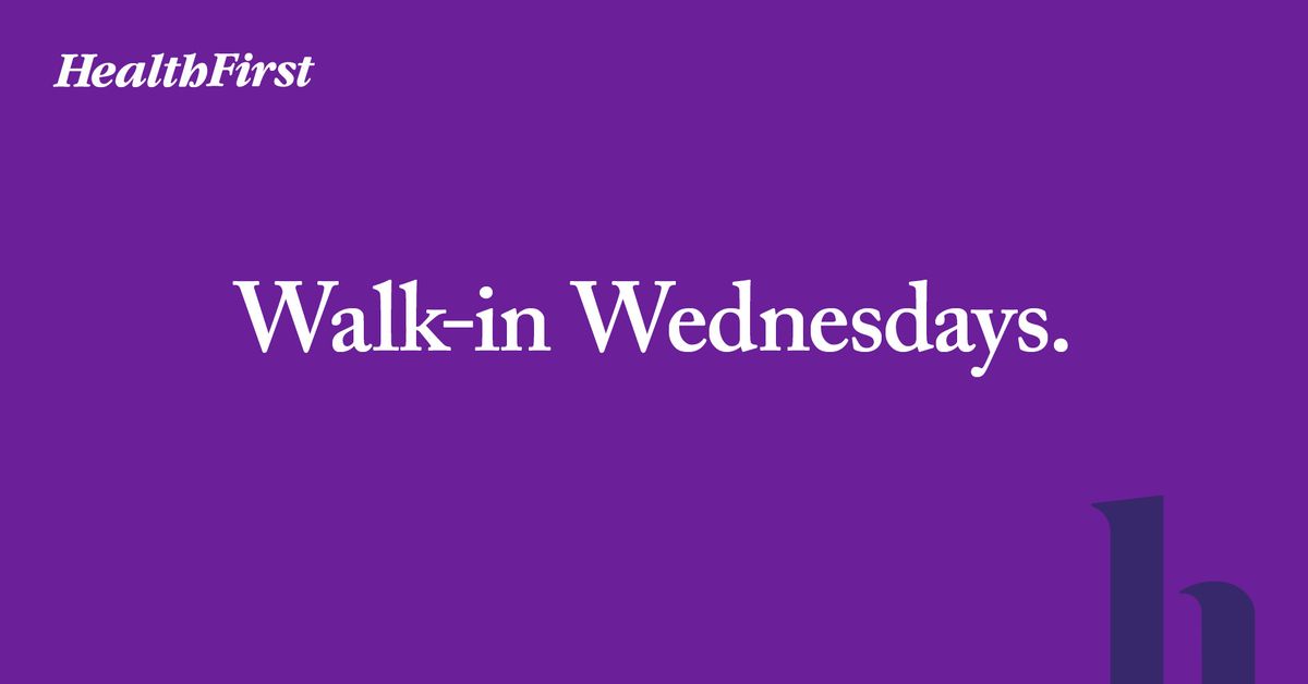 Walk-in Wednesday - Holmes Regional Medical Center.