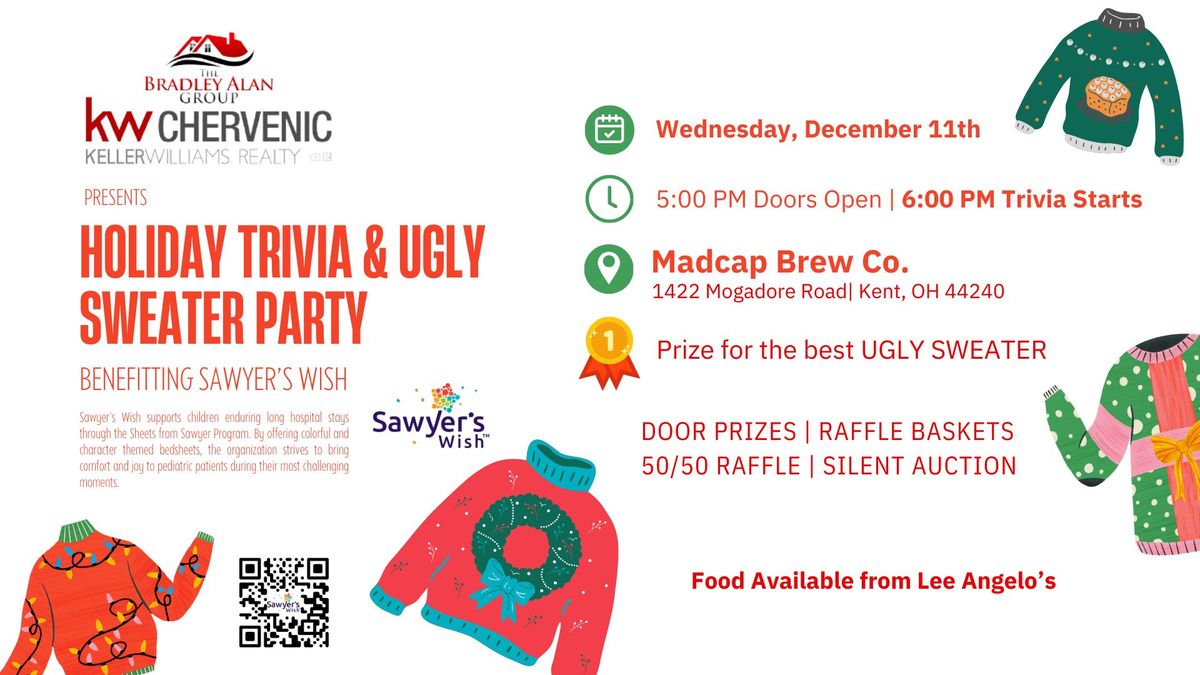 Holiday Trivia & UGLY Sweater Party benefiting Sawyer's Wish 