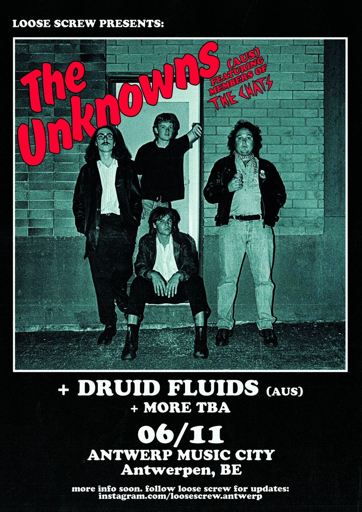 The Unknowns (with members of the chats) + Penus + Druid Fluid @ Antwerp Music City