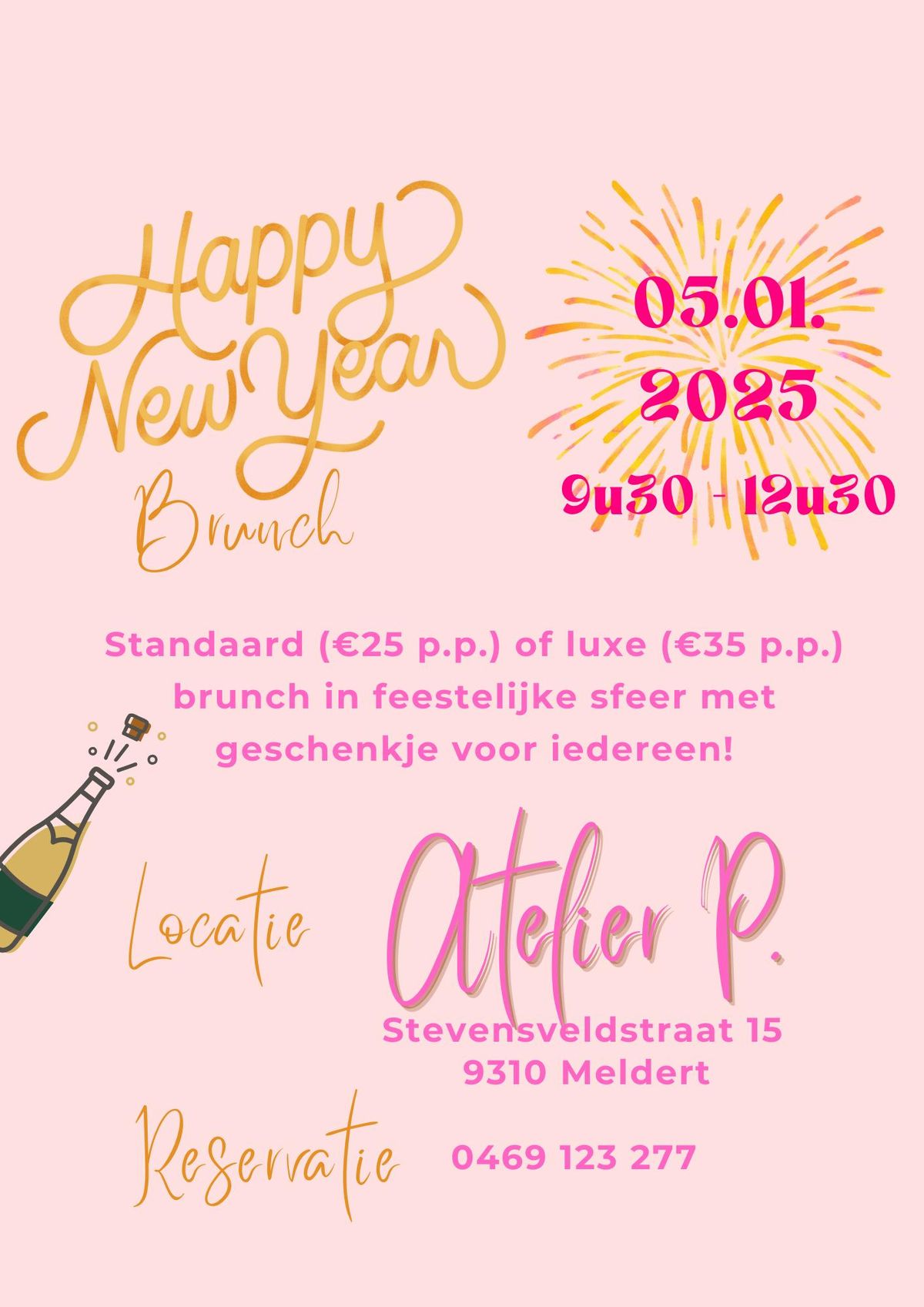 Nieuwjaarsbrunch bij Atelier P.