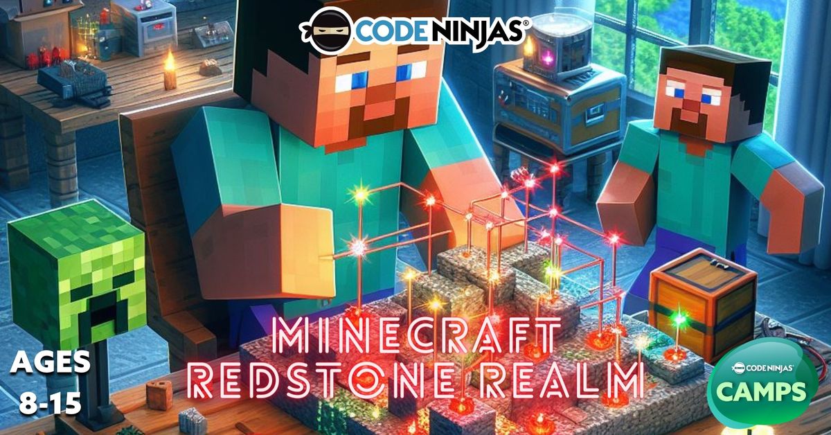 Summer Camps - Minecraft Redstone Realm - Code Ninjas Guildford