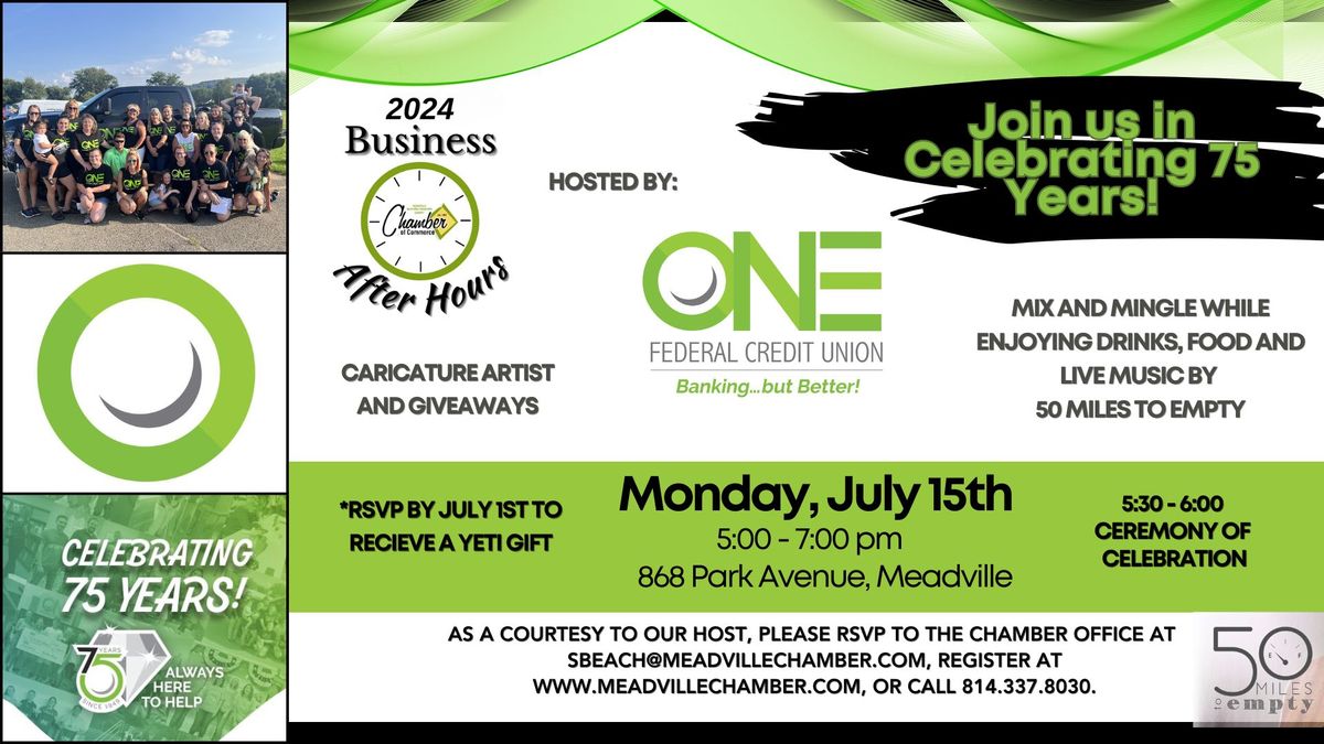 Chamber Business After Hours @ ONE Federal Credit Union