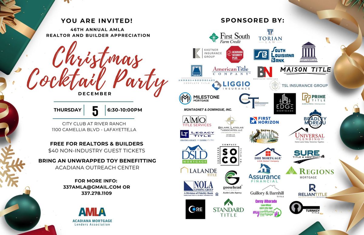 AMLA 46TH ANNUAL REALTOR & BUILDER APPRECIATION CHRISTMAS PARTY