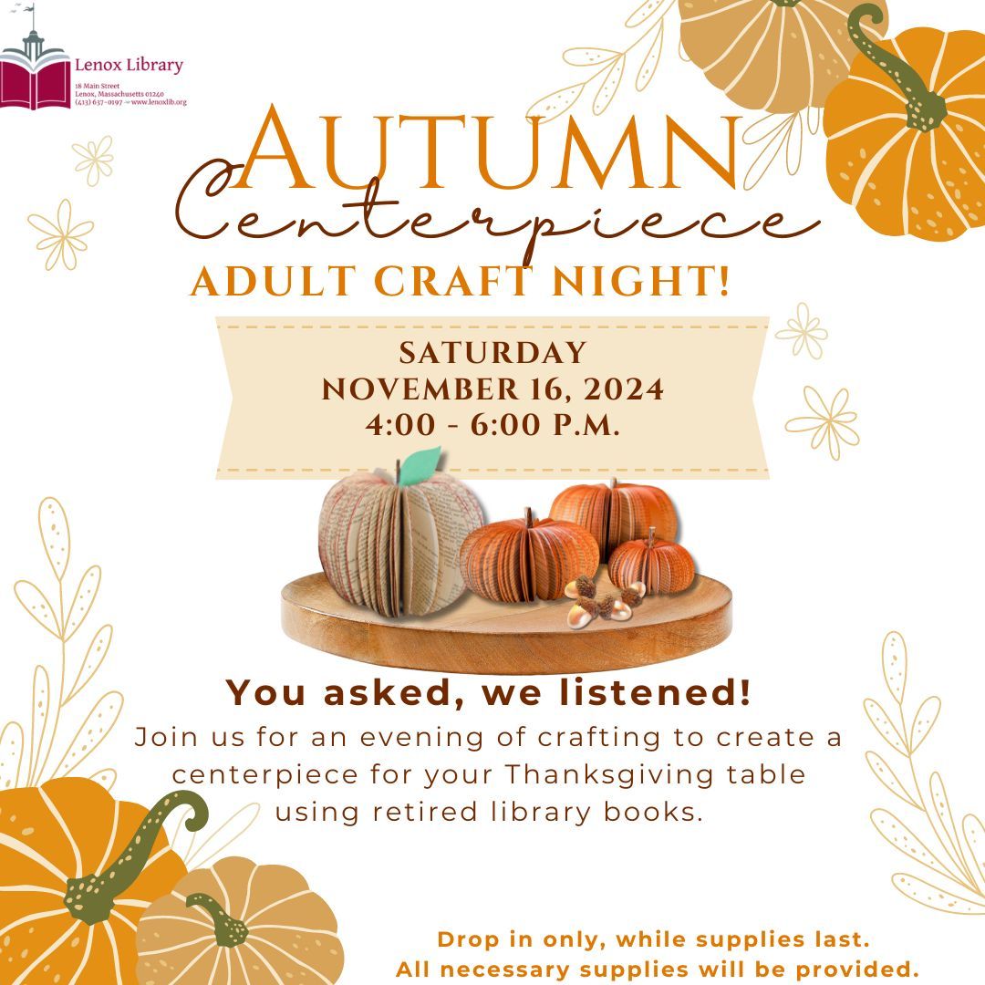 Autumn Centerpiece Adult Craft Night