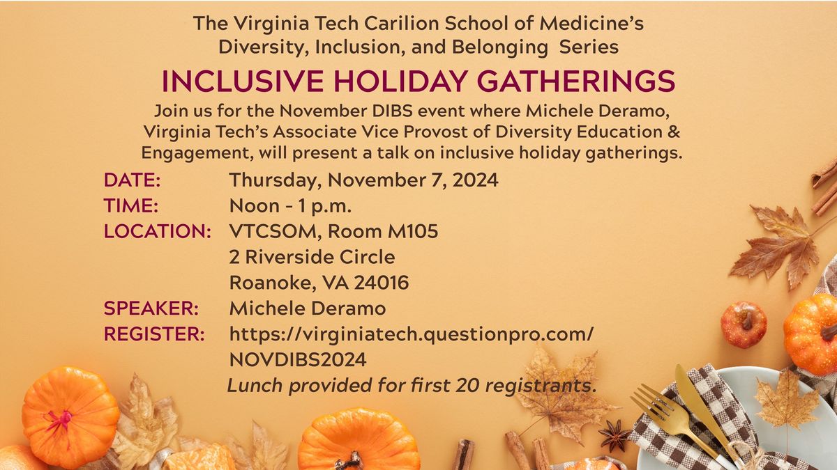 DIBS Presents: Inclusive Holiday Gatherings