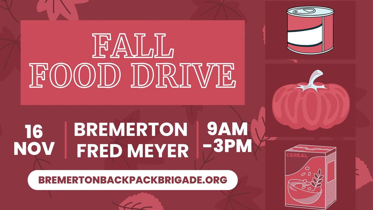 Bremerton Backpack Brigade Fall Food Drive - 11\/16