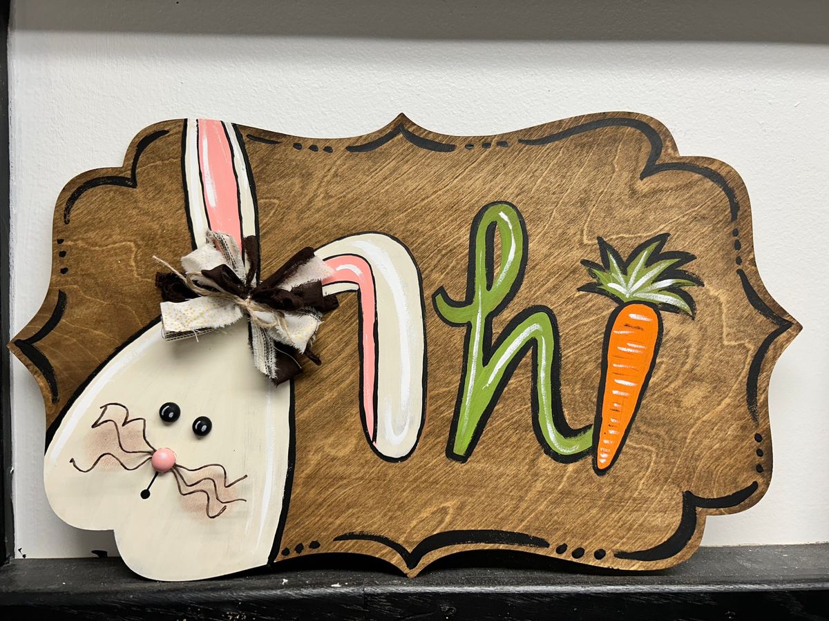 Hi! Bunny Plaque