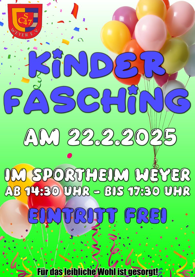 Kinderfasching des SC Weyer