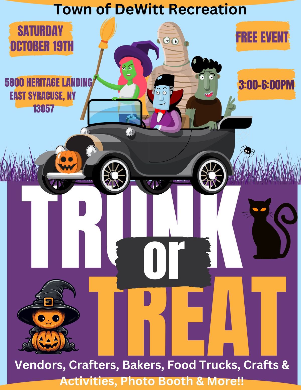 Town of DeWitt Recreation 3rd annual Trunk or Treat