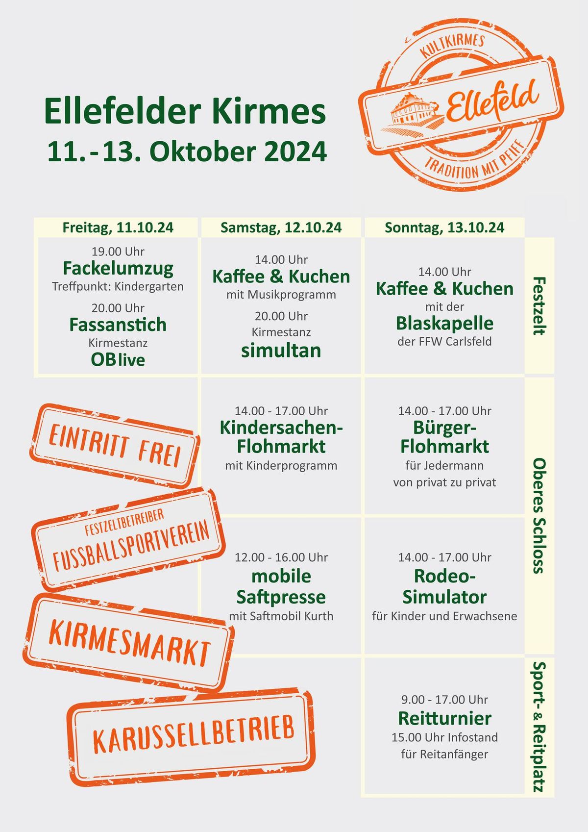 Ellefelder Kirmes 11. - 13.10.2024