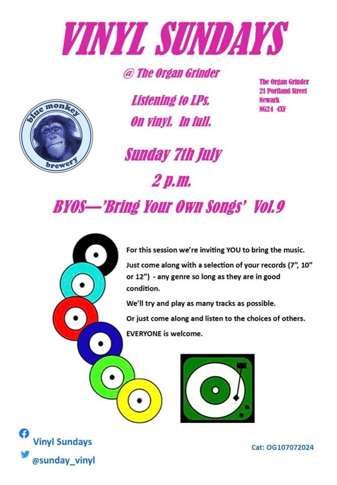 Vinyl Sundays 30: Bring Your Own Music 9th Edition