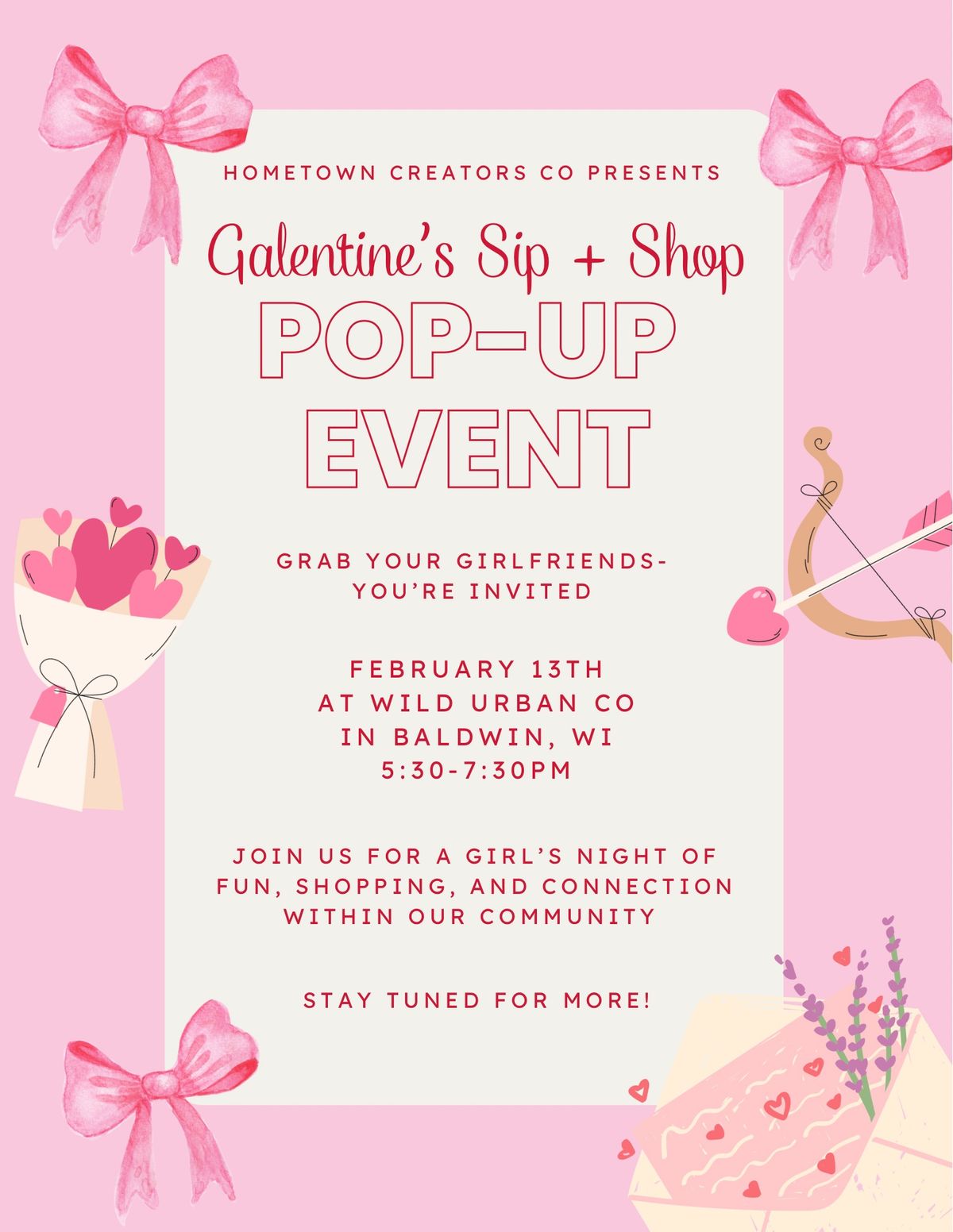 Galentine\u2019s Sip + Shop