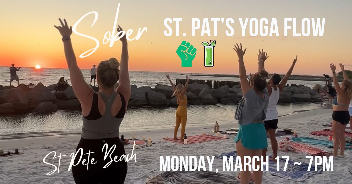 Sober St. Pat's \u2618\ufe0f\ud83c\udf08 \ud83c\udf34  Beach Yoga Flow