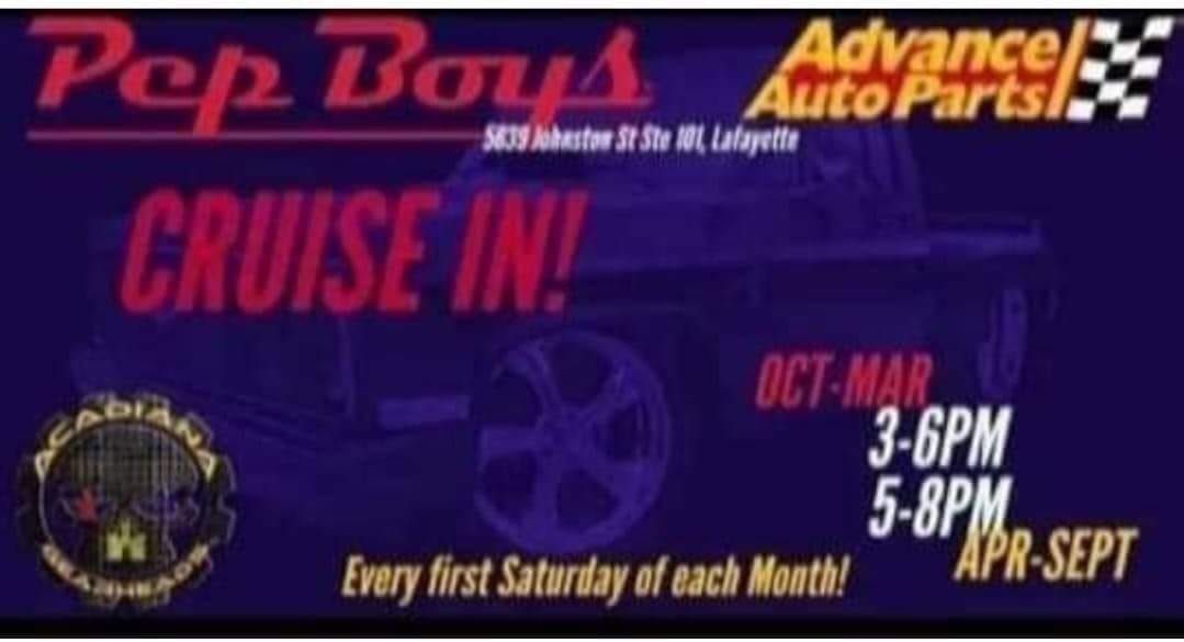 Pep Boys October, time change!