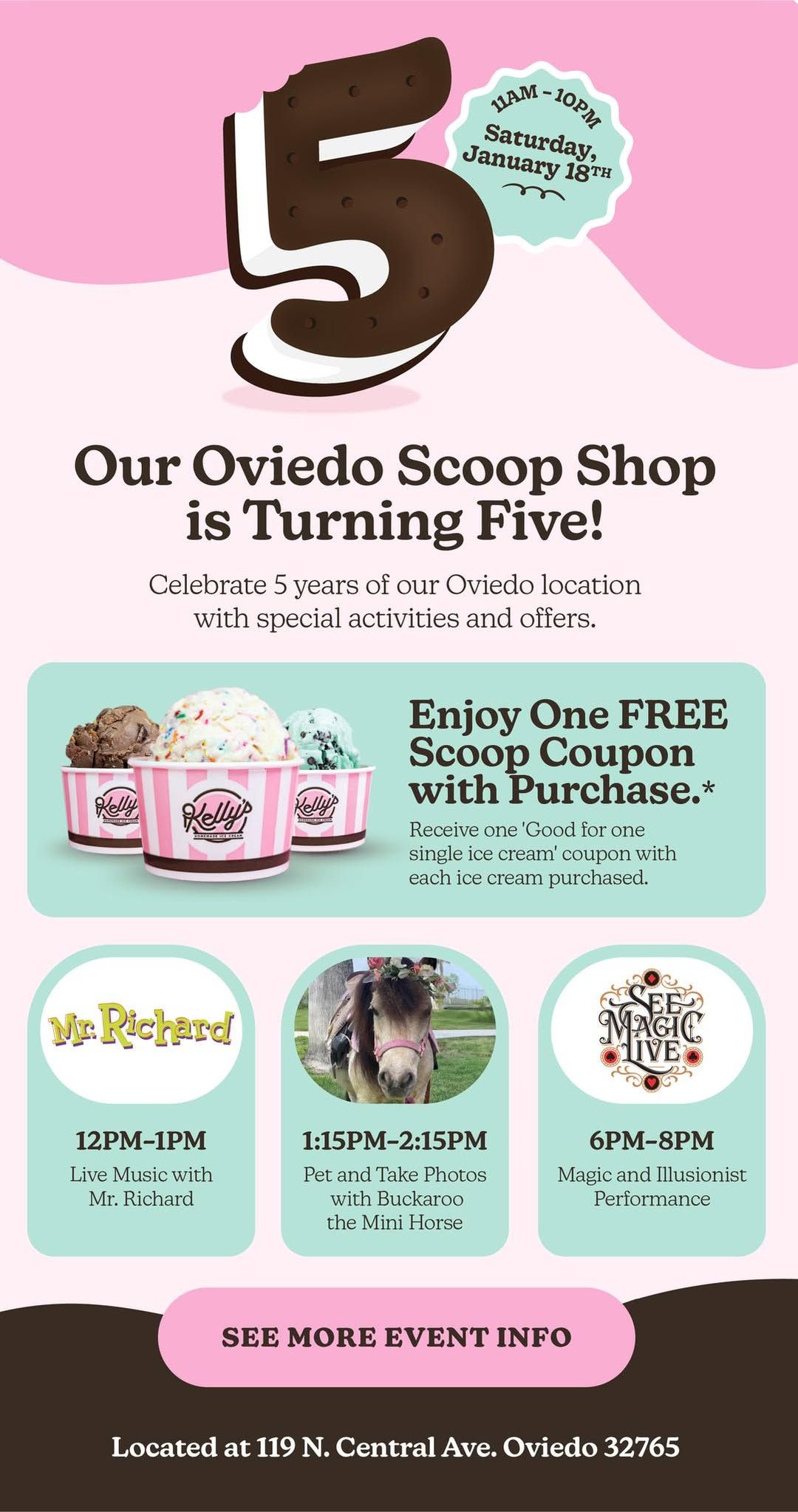 Celebrating 5 Years of our Oviedo Scoop Shop!