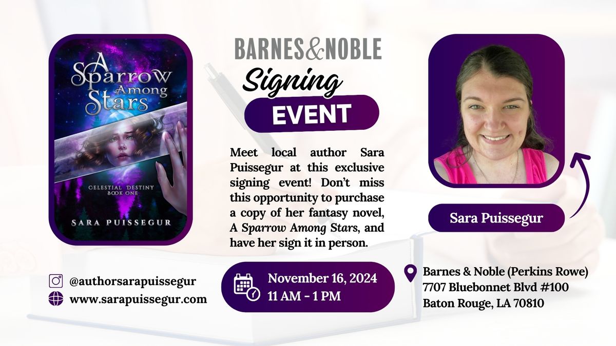 Signing Event at Barnes & Noble - Perkins Rowe