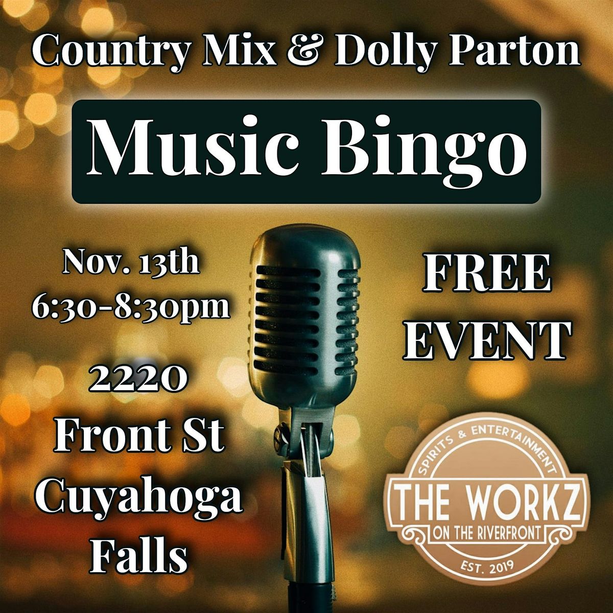 DOLLY PARTON & COUNTRY MIX MUSIC BINGO