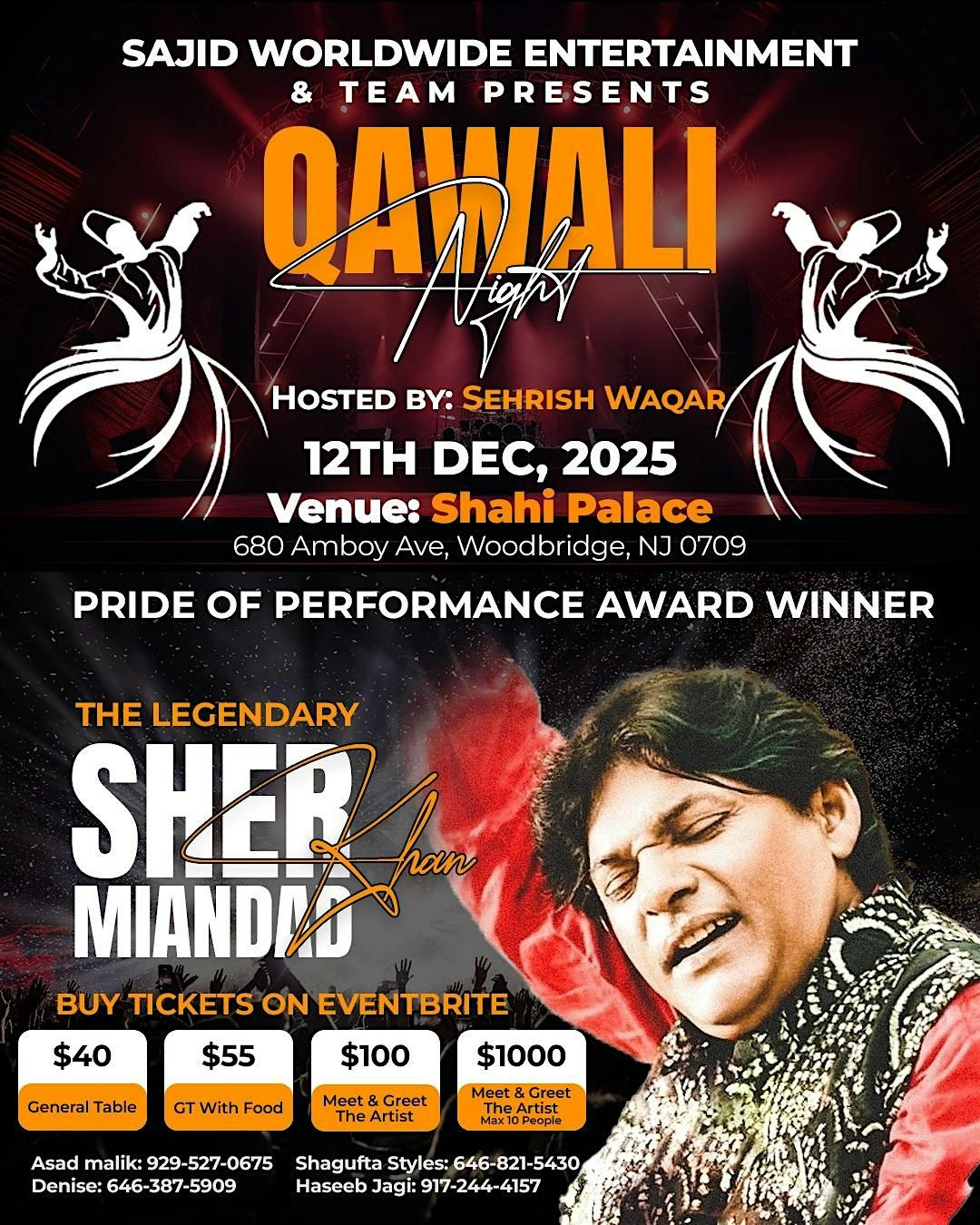 Qawali Night With Ustad Sher Miandad Khan-Live In Woodbridge New Jersery