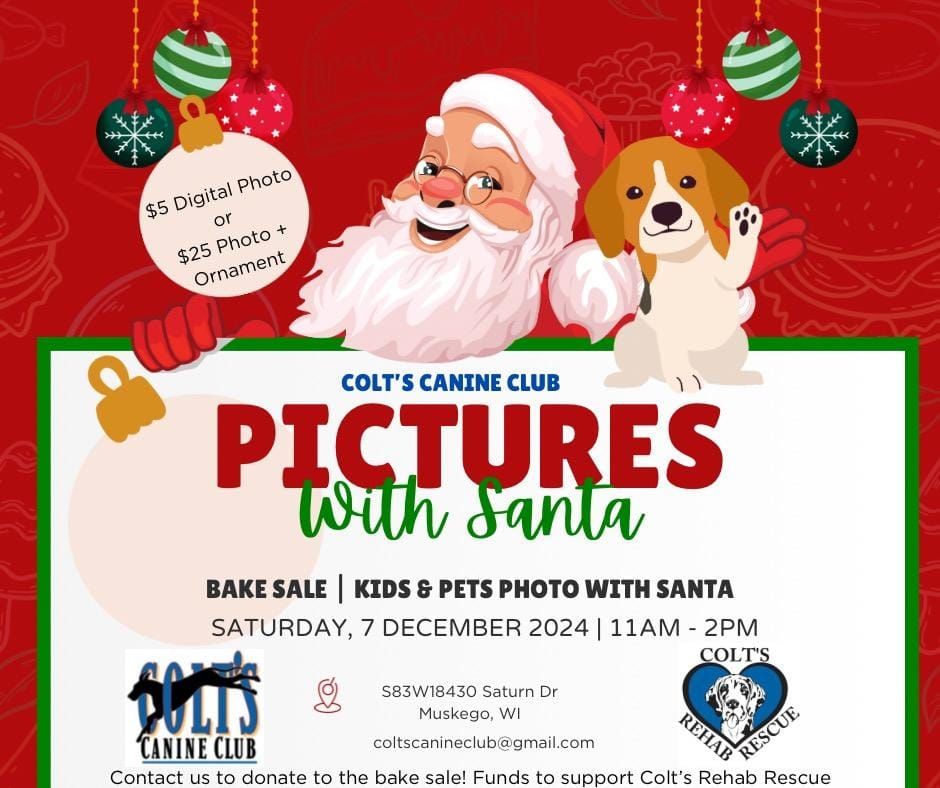 Pictures with Santa and Bake Sale