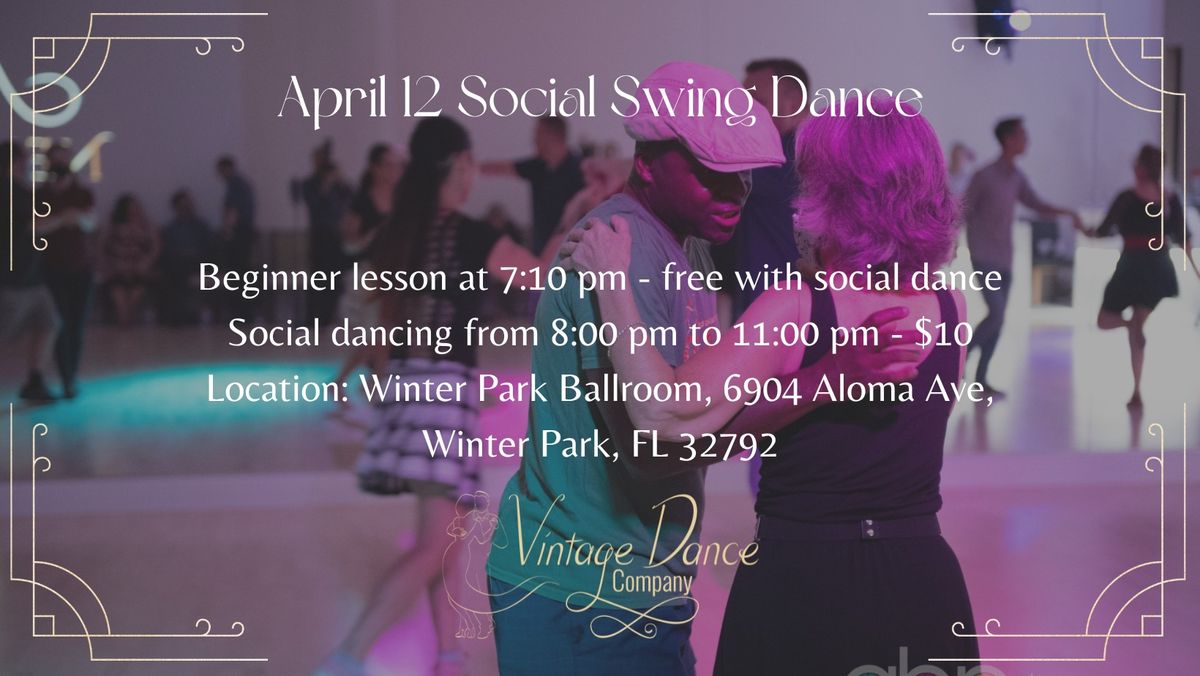 April 12 Social Dance 