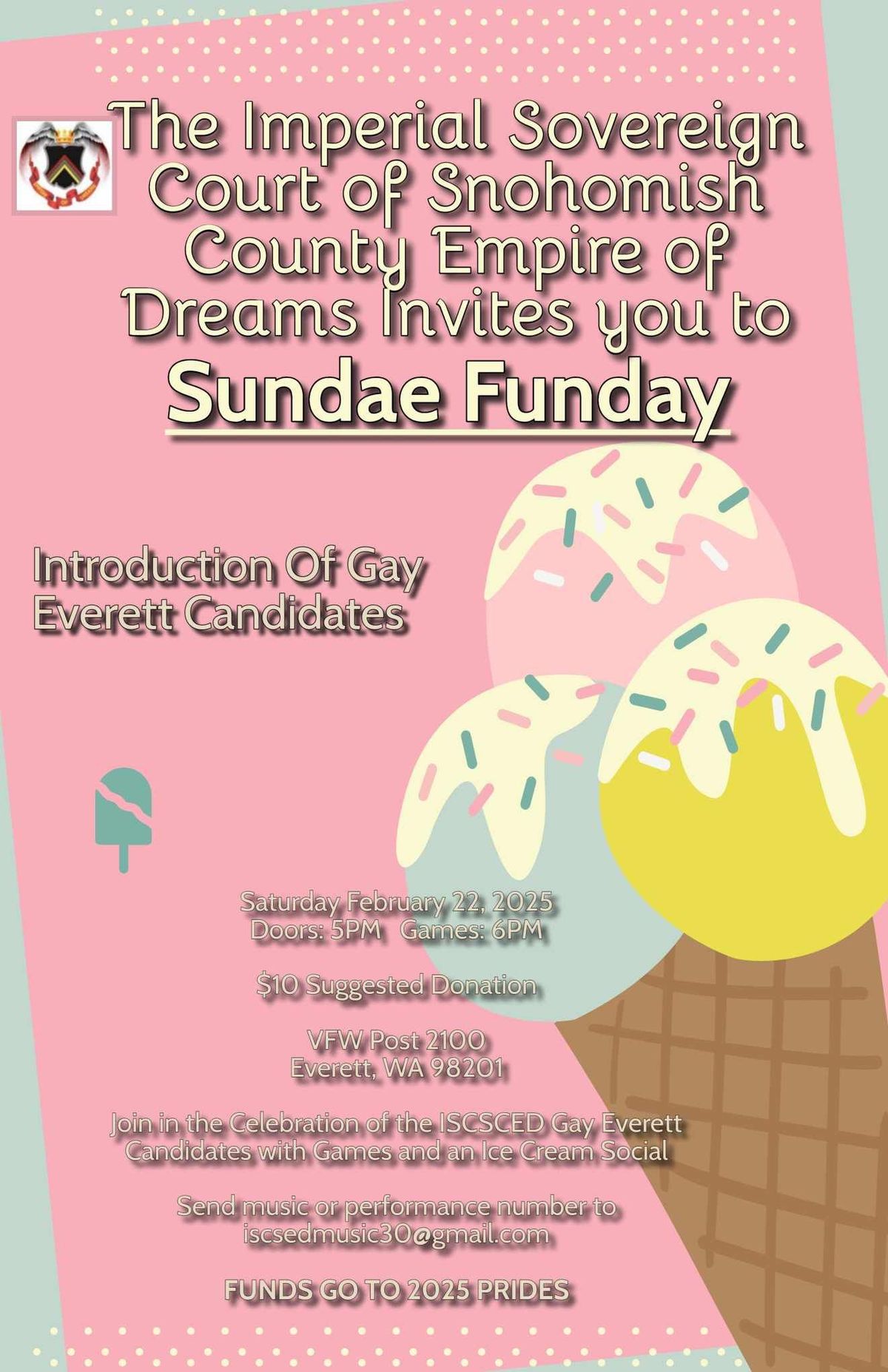 Sundae Funday Intrduction of Gay Everett Candidates