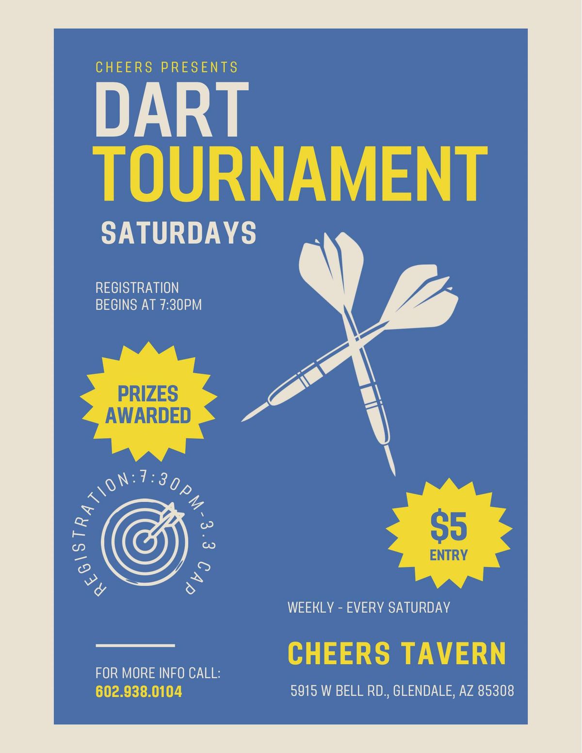 Dart Tournament Saturdays 