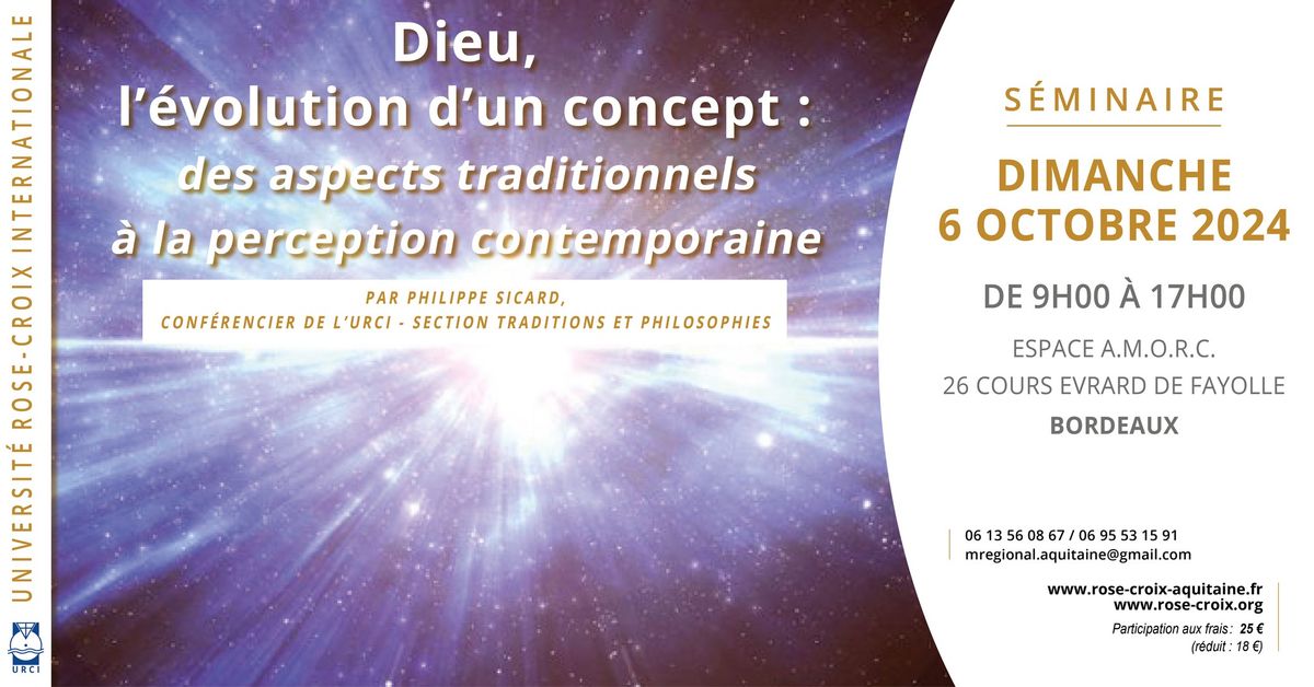 S\u00e9minaire | Dieu, l'\u00e9volution d'un concept