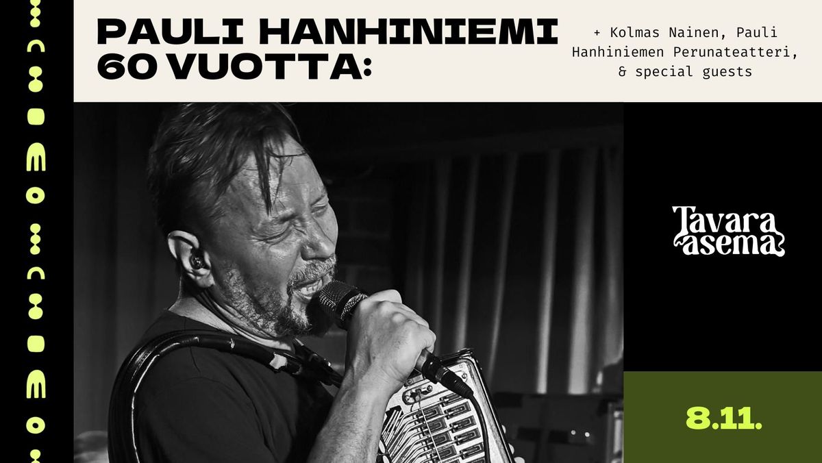 Pauli Hanhiniemi 60 vuotta | Tavara-asema, Tampere 