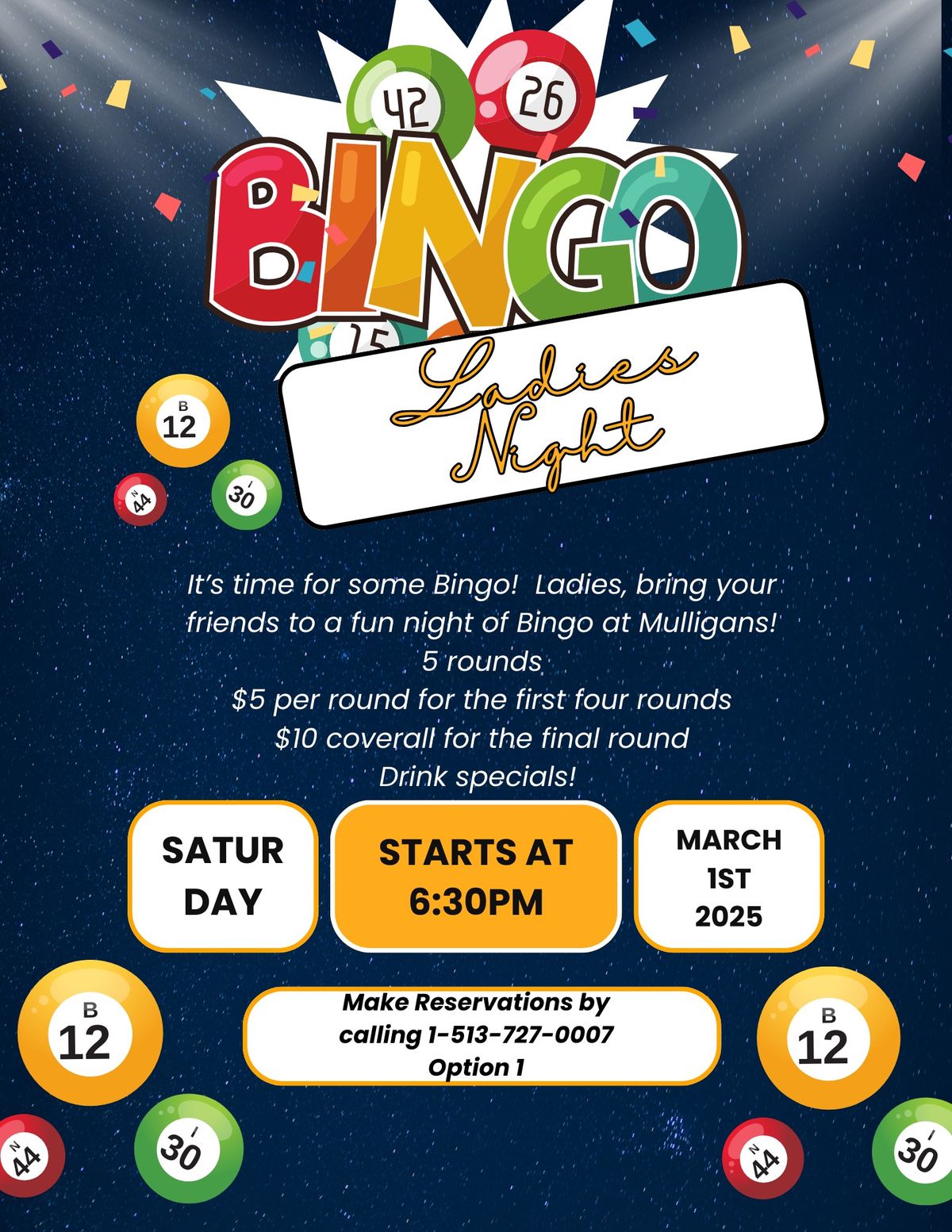 \ud83c\udf89 Bingo Ladies Night! \ud83c\udf89