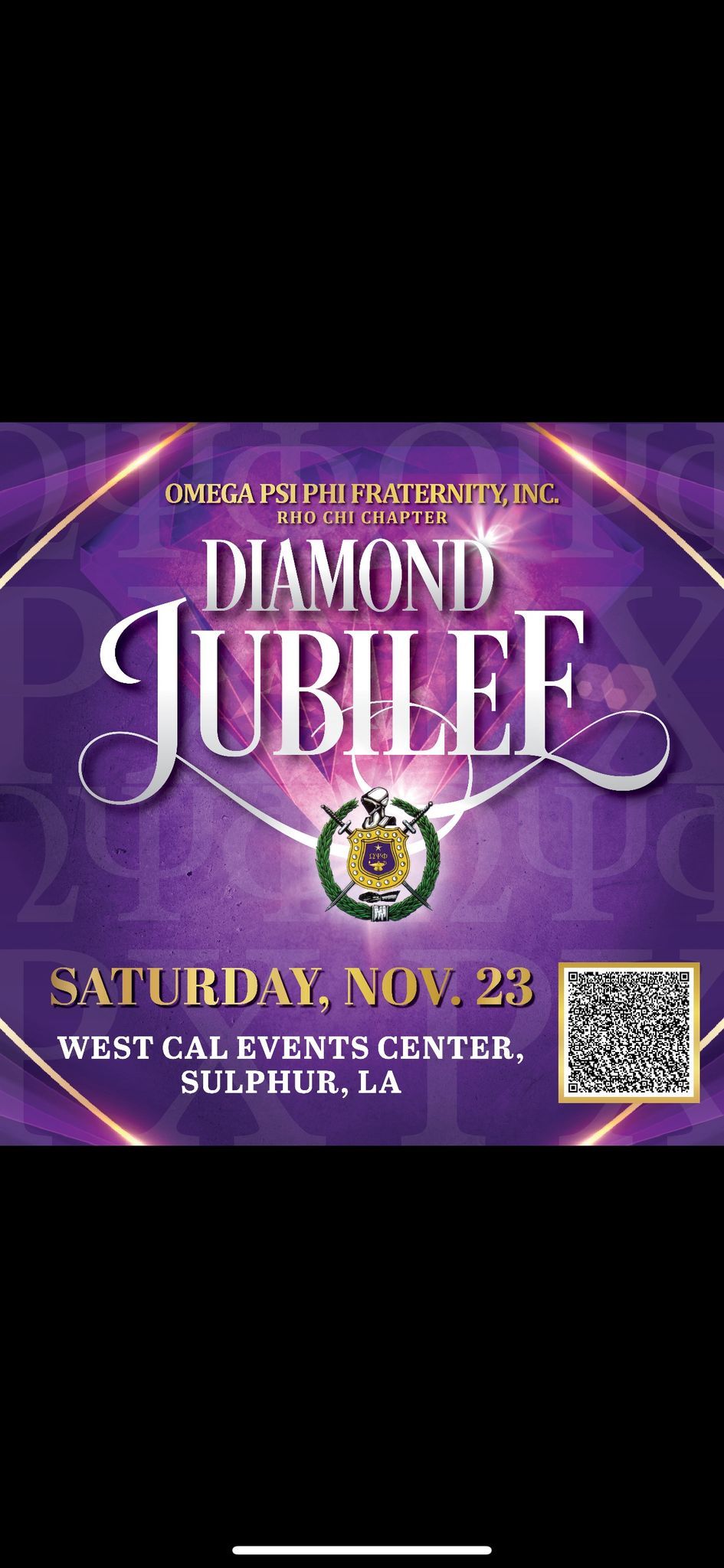 Omega Psi Phi Fraternity, Inc. - Rho Chi Chapter, Diamond Jubilee