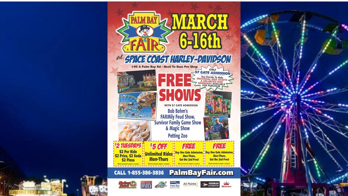 The Palm Bay Fair: March 6-16th at Space Coast Harley Davidson