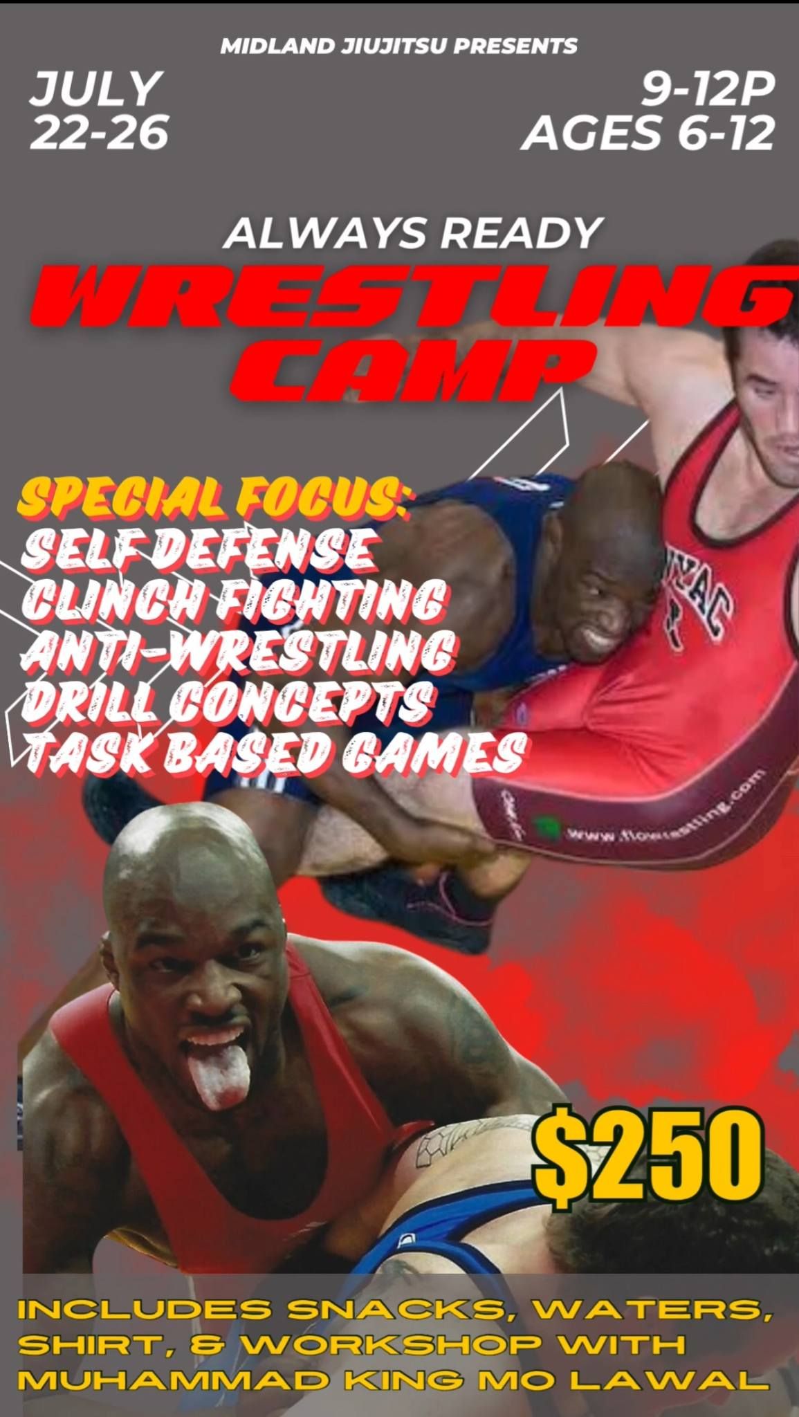 Teens & Kids Wrestling Camp with King Mo