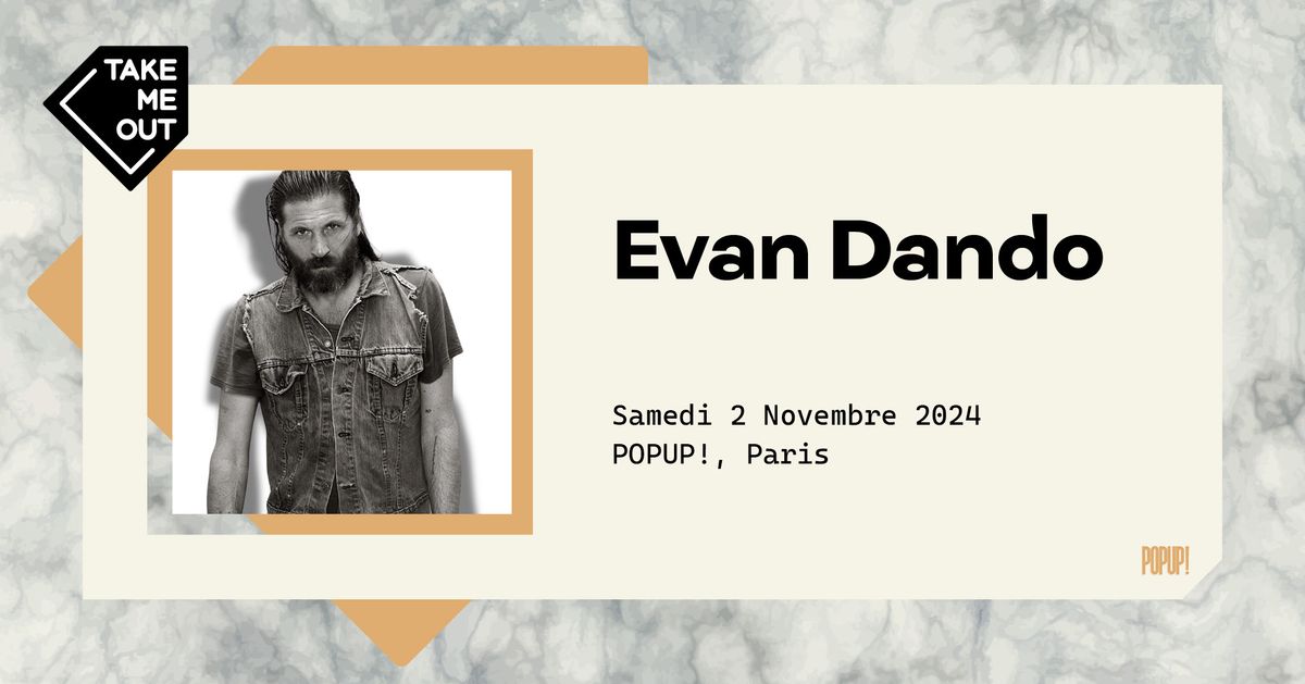 Take Me Out : Evan Dando (The Lemonheads) en concert au POPUP !