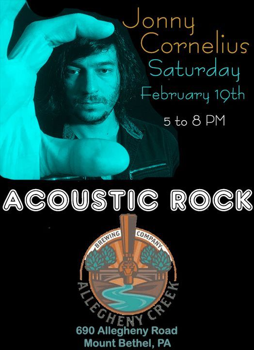 Jonny Cornelius ACOUSTIC ROCK at Allegheny Creek Brewing Company