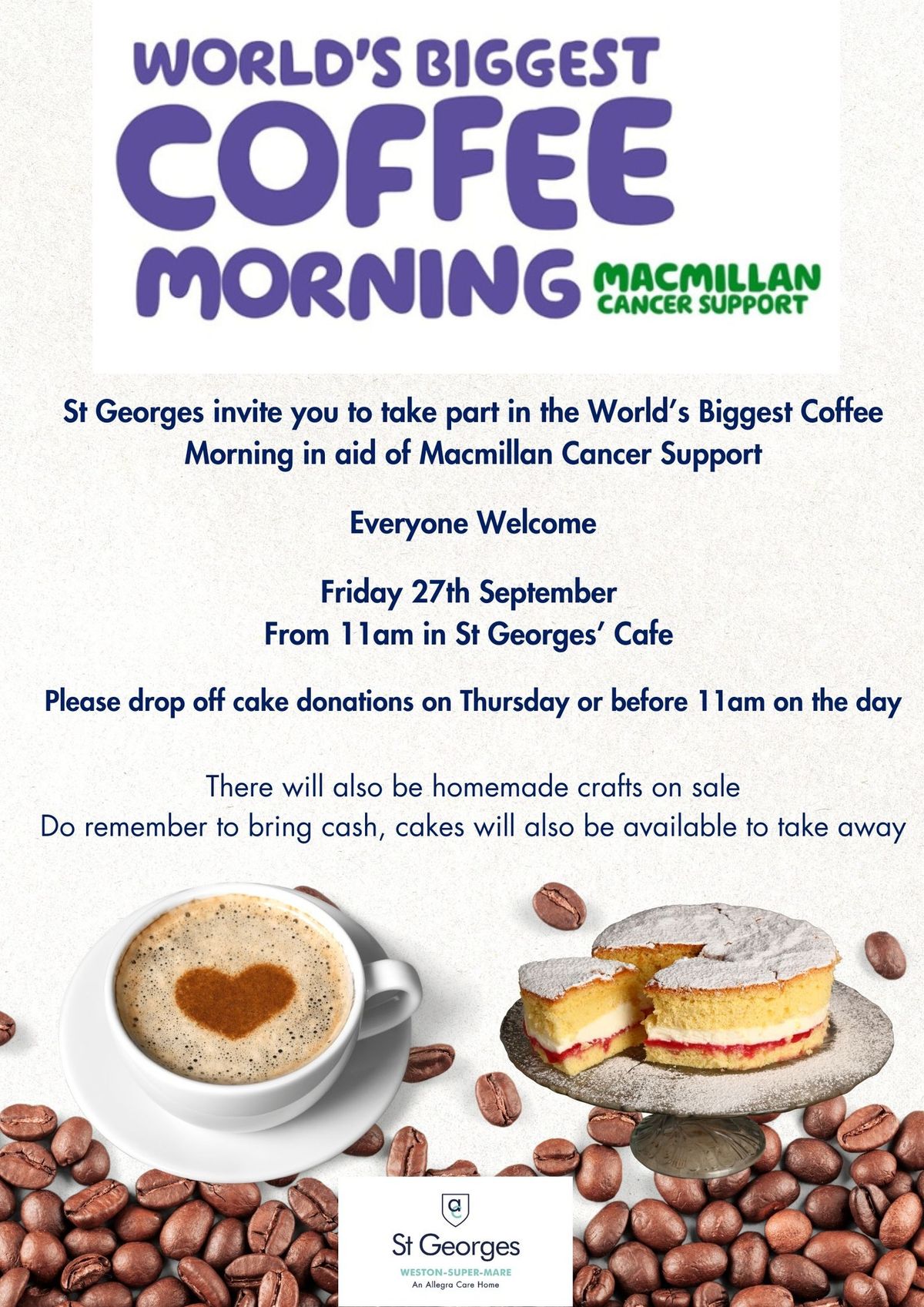 World's Biggest Coffee Morning in Aid of Macmillan Cancer Support