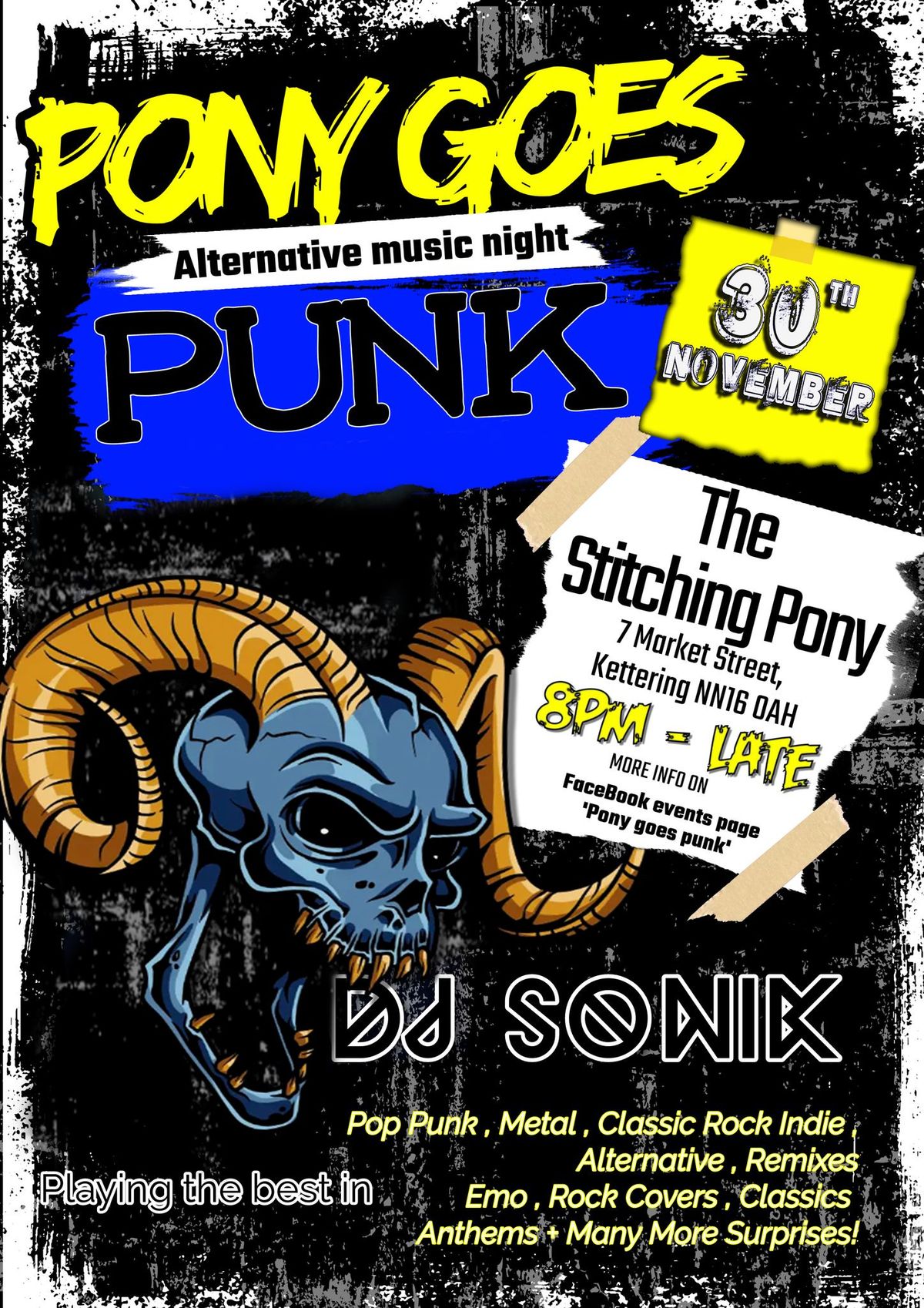 PONY GOES PUNK! NOVEMBER 30TH!