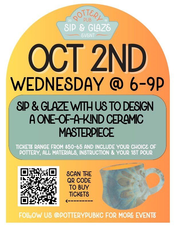 Pottery Pub Sip and Glaze 