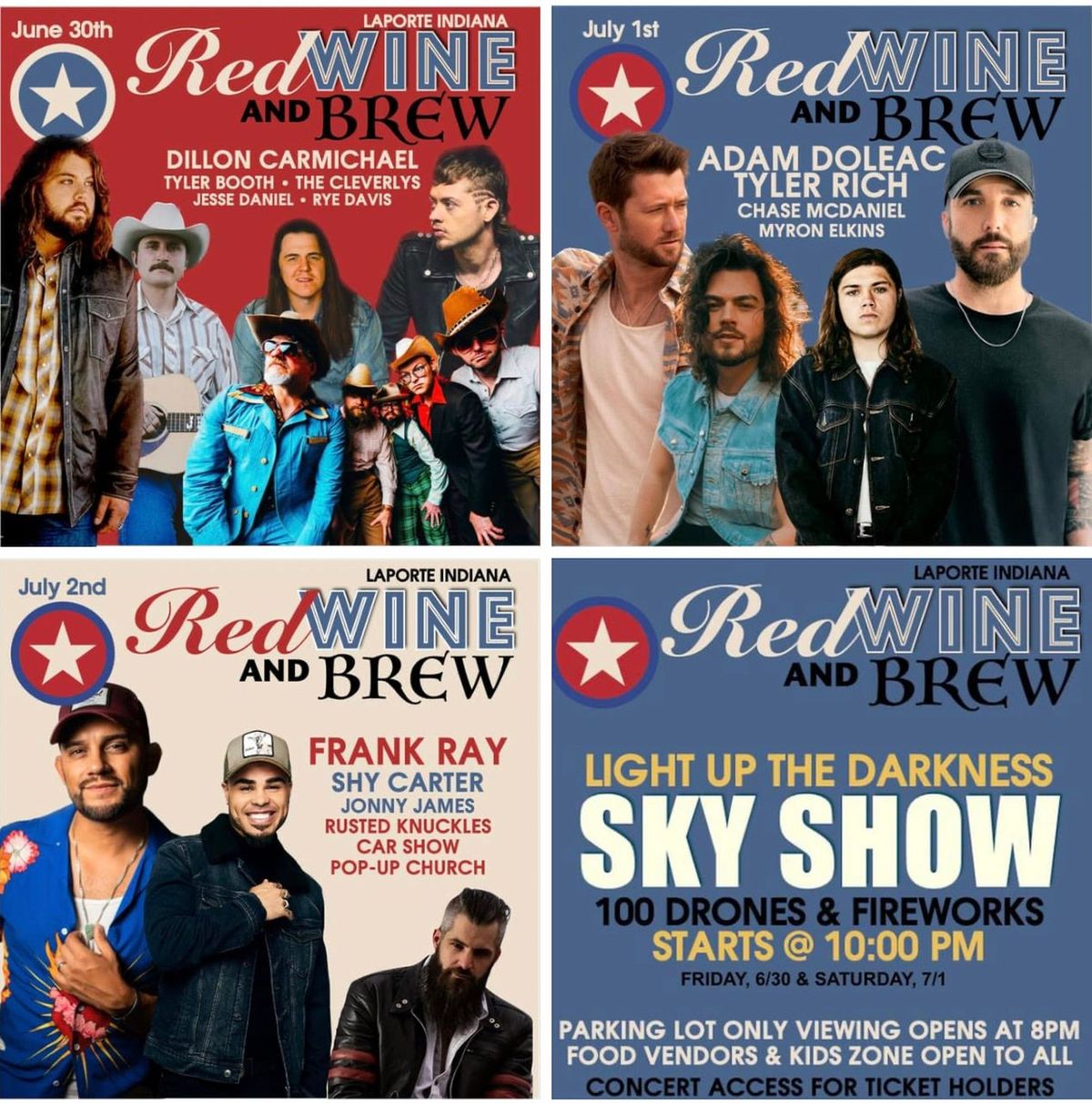 Red Wine And Brew Festival: Dillon Carmichael  Frank Ray & Shy Carter - Sunday