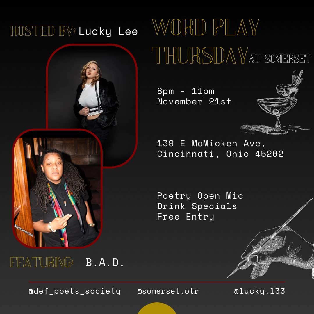 WordPlay Thursday's OPEN MIC NIGHT @ Somerset