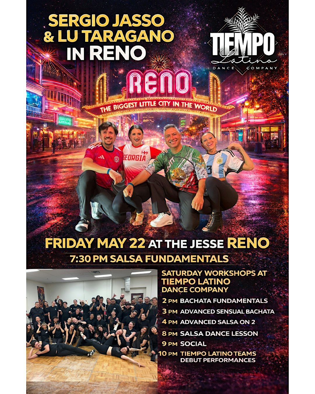 Sergio Jasso & Lu Taragano Visiting Reno for Dance Training!
