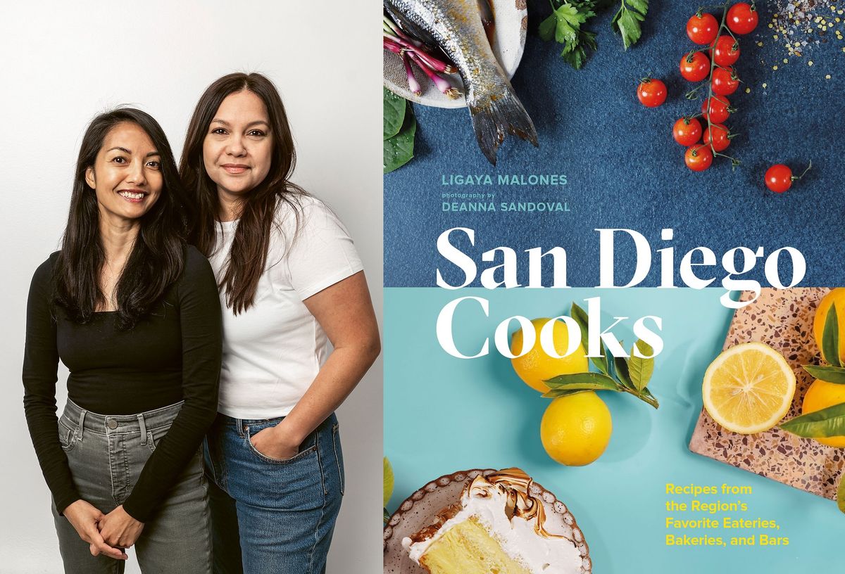  Ligaya Malones & Deanna Sandoval at Warwick's: SAN DIEGO COOKS w\/Local Chefs & Restauranteurs