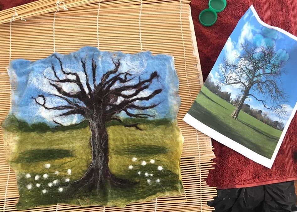 Introduction to Wet Felting, Make a Felt Picture at The Fold