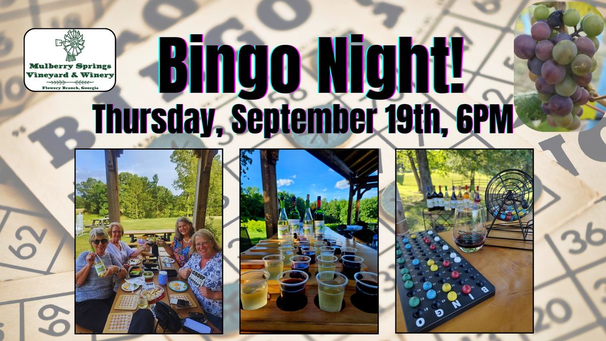 Bingo Night - Prizes, Wine and Awesome Fall Scenery