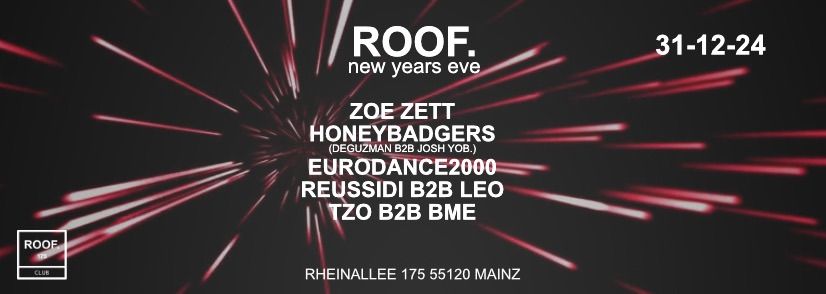 Roof.newyear w\/ Zoe Zett, Honey Badgers uvm.