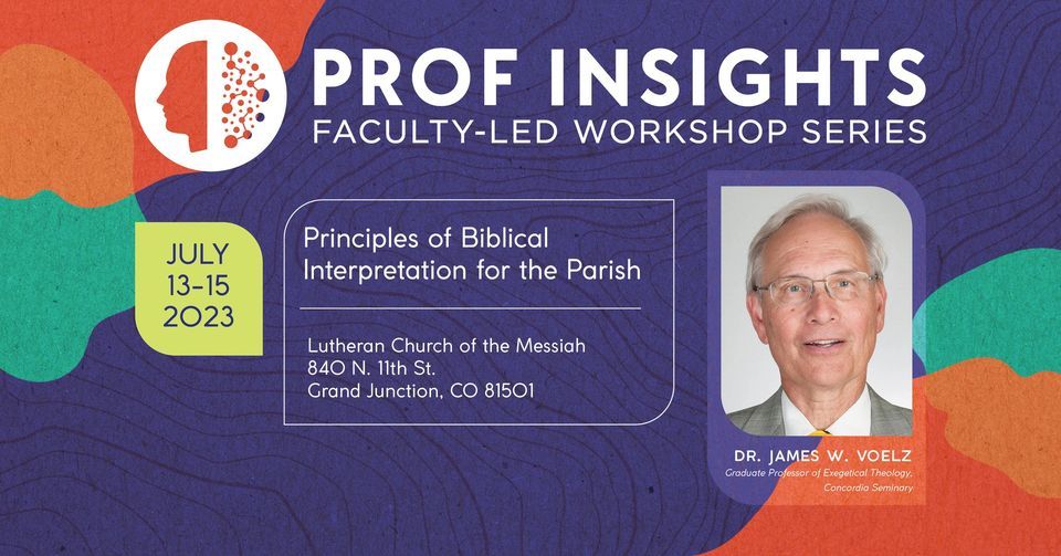 Principles of Biblical Interpretation for the Parish