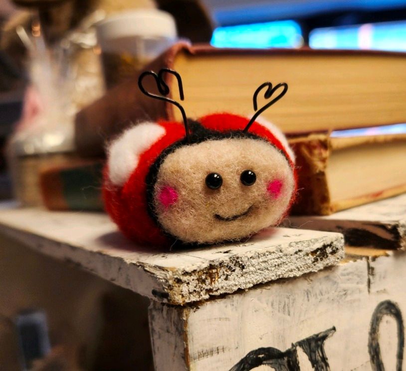 Needle Felted Love Bug